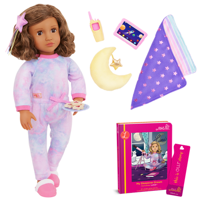 Our Generation 18-inch Slumber Party Doll Luna & Storybook