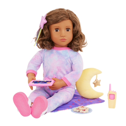 Our Generation 18-inch Slumber Party Doll Luna & Storybook