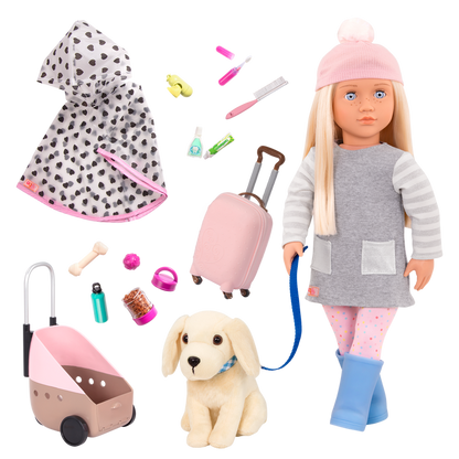 Our Generation Doll Meagan & Passenger Pets Bundle