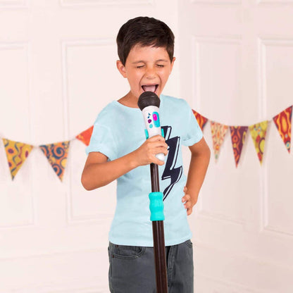 Toy microphone and stand