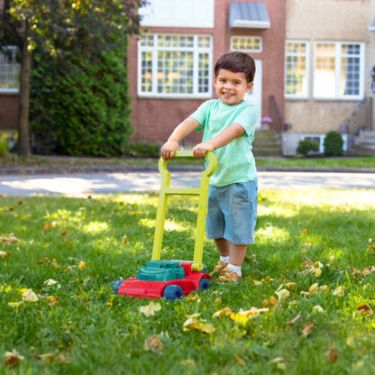 Toy lawn mower push toy bead popper for toddlers