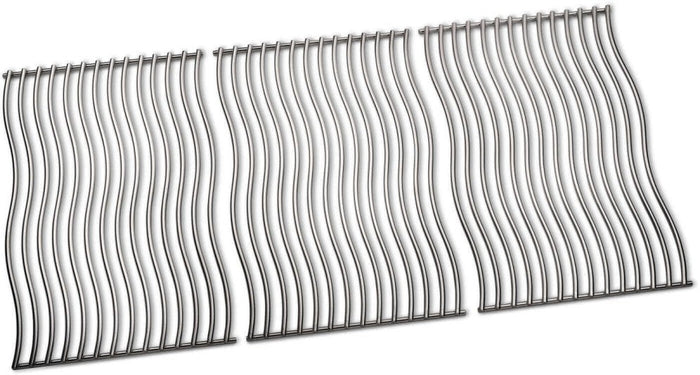 stainless steel cooking grids for Napoleon Rogue 625 set of three with iconic wave pattern