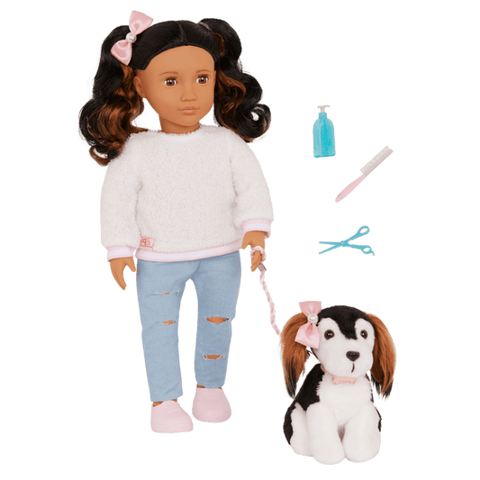 Our Generation Doll & Pet Set Nastassia & Puppy Angel