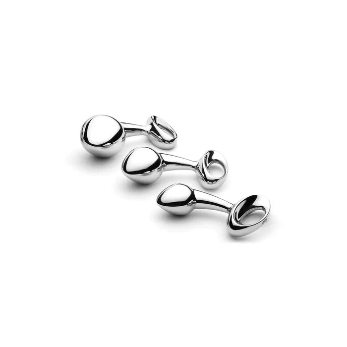 njoy Stainless Steel Pure Plug Small - Silver - Butt