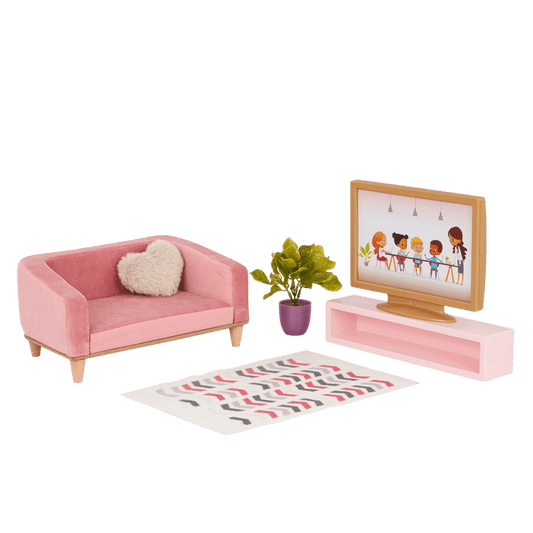 Our Generation Lovely Living Room Furniture Set for 18-inch Dolls