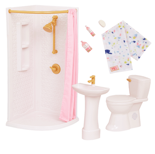 Our Generation Sweet Bathroom Furniture Set for 18-inch Dolls