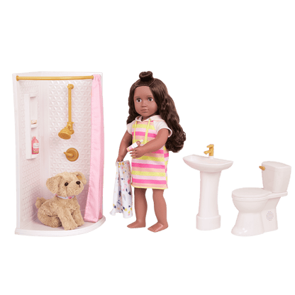 Our Generation Sweet Bathroom Furniture Set for 18-inch Dolls