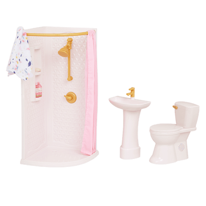 Our Generation Sweet Bathroom Furniture Set for 18-inch Dolls