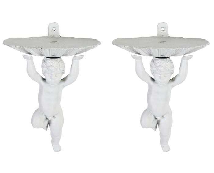 Pair Cherub Wall Brackets