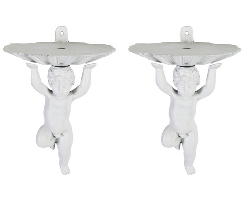 Pair Cherub Wall Brackets
