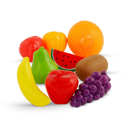 A wide variety of colorful play food toys.