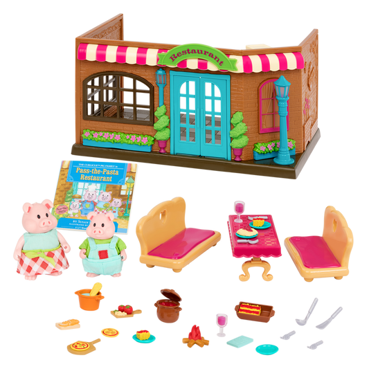Pass-the-Pasta Restaurant Playset Figurines
