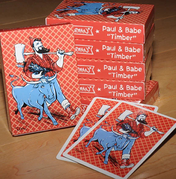 Paul & Babe Timber Poker Playing Cards