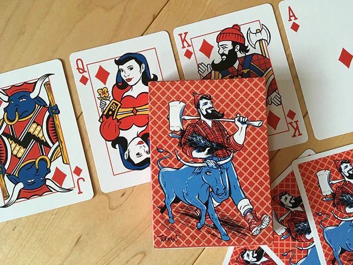 Paul & Babe Timber Poker Playing Cards