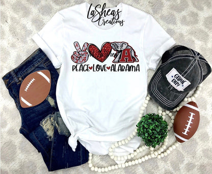 Peace, Love, Football Tee