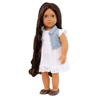 Our Generation Hair Play 18-inch Doll Perla with Hair Accessories