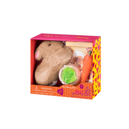 Bunny plushie playset