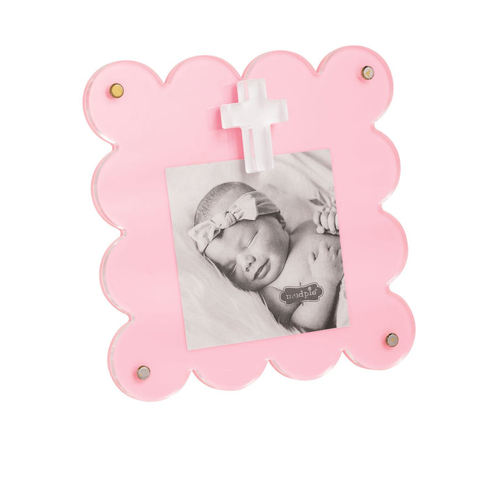 Pink Acrylic Cross Frame
