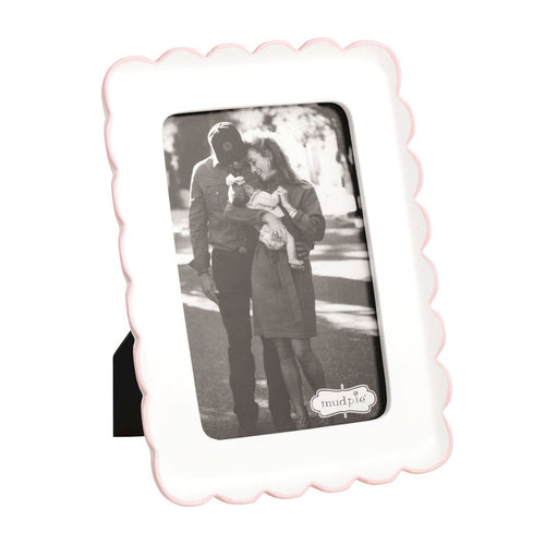 Pink Scalloped Resin Frames
