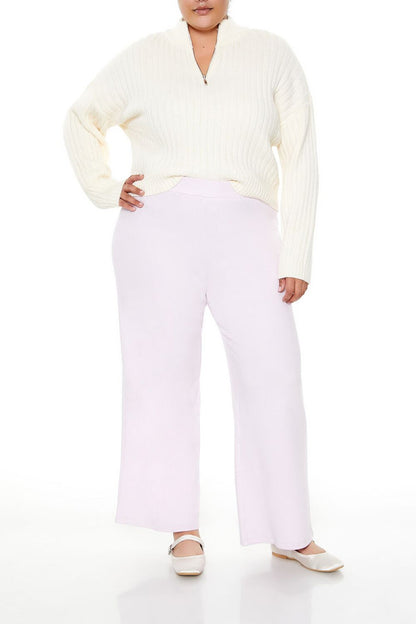 Plus Size High-Rise Wide-Leg Pants