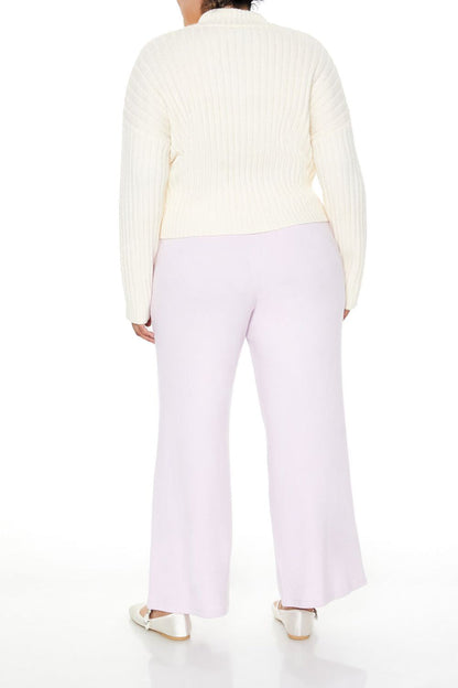 Plus Size High-Rise Wide-Leg Pants