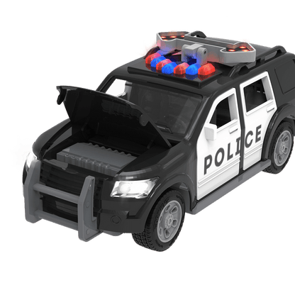 Toy police SUV with light-up arrow.