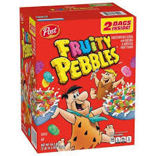 POST FRUITY PEBBLES 38 OZ 2 BAGS