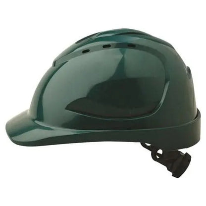 Pro Choice Hard Hat (V9) - Vented, 6 Point Ratchet Harness  - HHV9R PPE Pro Choice GREEN