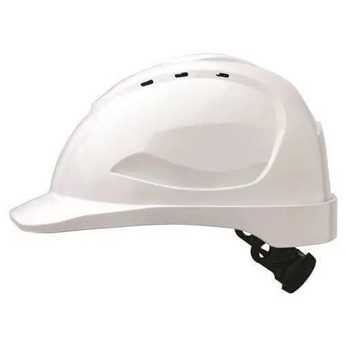 Pro Choice Hard Hat (V9) - Vented, 6 Point Ratchet Harness  - HHV9R PPE Pro Choice WHITE