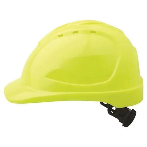 Pro Choice Hard Hat (V9) - Vented, 6 Point Ratchet Harness  - HHV9R PPE Pro Choice YELLOW