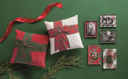 Red Tartan Bow Pillow