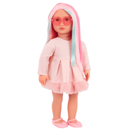 Our Generation 18-inch Multicolored Hair Doll Rosa