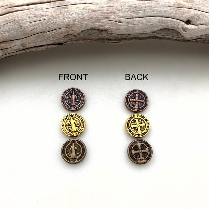 Round St. Benedict Catholic Metal Religious Beads (Available In 6 Options) (RP7)