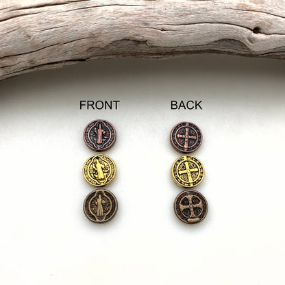 Round St. Benedict Catholic Metal Religious Beads (Available In 6 Options) (RP7)