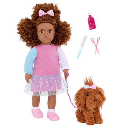 Our Generation Doll & Pet Set Safie & Puppy Ginger