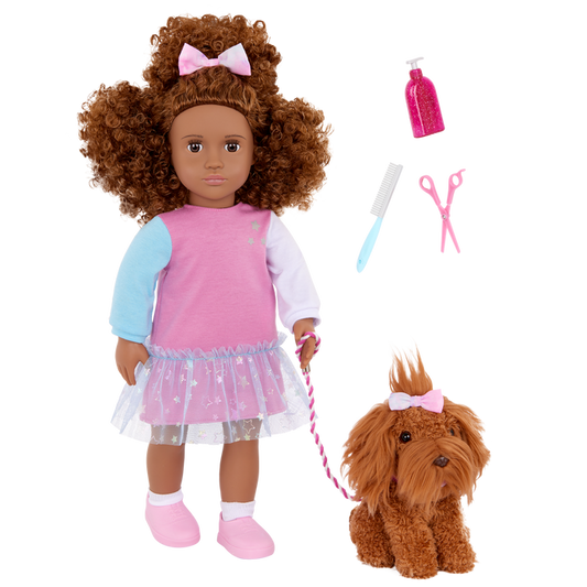 Our Generation Doll & Pet Set Safie & Puppy Ginger