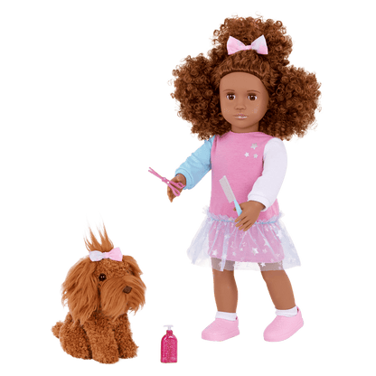 Our Generation Doll & Pet Set Safie & Puppy Ginger