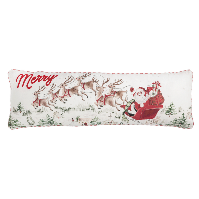 Santa Scene Christmas Pillow