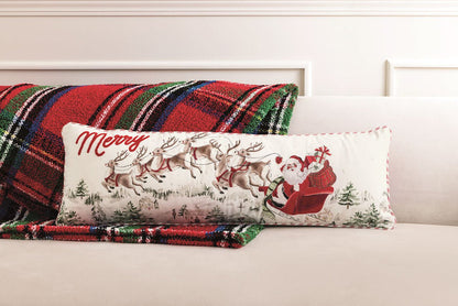 Santa Scene Christmas Pillow