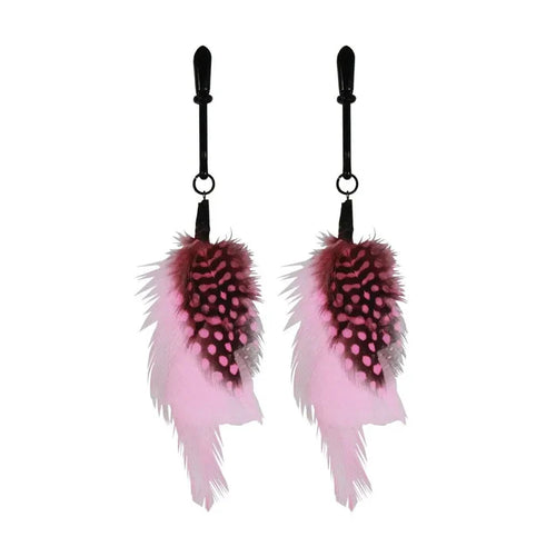 Sex Kitten Feather Nipple Clamps - Rolik®