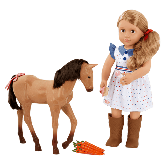 Our Generation 18-inch Equestrian Doll Shelley & Foal