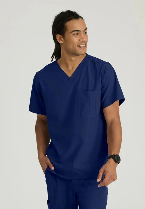 Skechers by Barco Men's Structure V-Neck Scrub Top SK0112