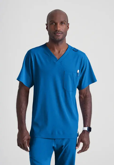 Skechers by Barco Men's Structure V-Neck Scrub Top SK0112