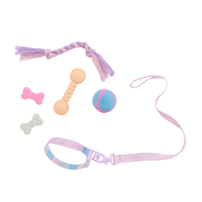 Our Generation 18" Doll Skylar and her Dog Bow with dog toys and treats