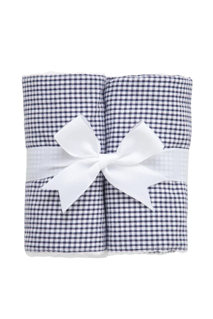 Small Check Set of Two Burps, Navy
