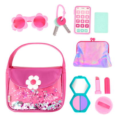 Girl's fashion purse with accessories