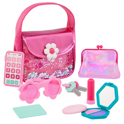 Girl's fashion purse with accessories