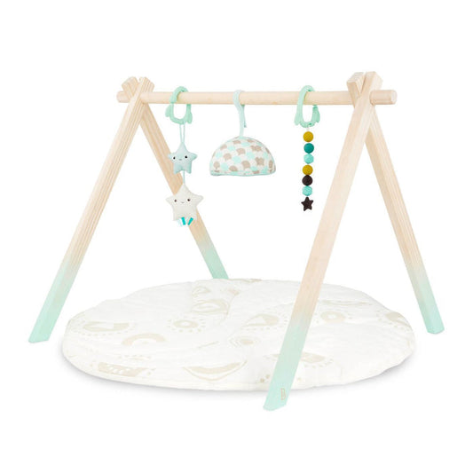 Wooden baby gym.