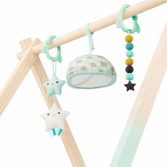Wooden baby gym.