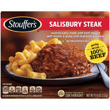 STOUFFER'S SALISBURY STEAK MEAL WITH MAC AND CHEESE 9.625 OZ